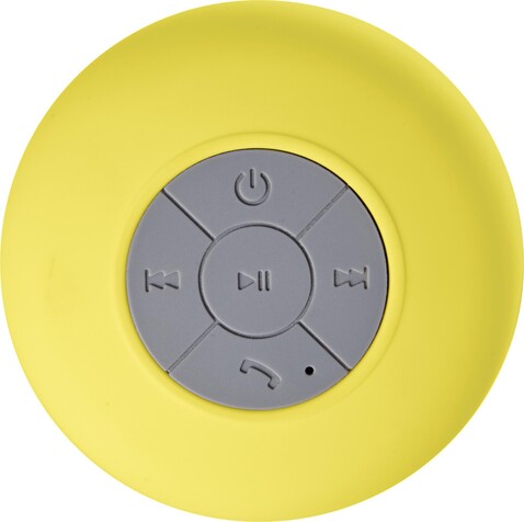 BT/Wireless-Lautsprecher aus Kunststoff Jude – Gelb bedrucken, Art.-Nr. 006999999_7631