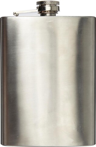 Flachmann aus Edelstahl Benedict – Silber bedrucken, Art.-Nr. 032999999_7679