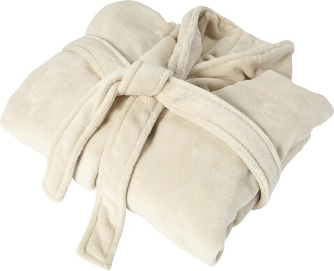 Fleece-Bademantel Derek – beige bedrucken, Art.-Nr. 357040999_7775