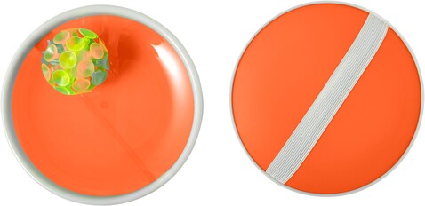 Ballspiel-Set Lottie – Orange bedrucken, Art.-Nr. 007999999_7819