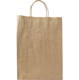 Tragetasche aus recycelten Papier Rumaya – Braun bedrucken, Art.-Nr. 011999999_7842