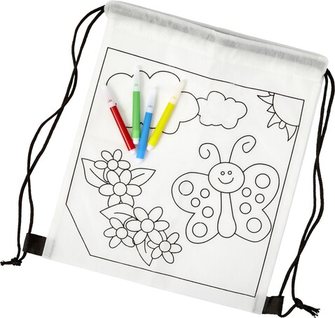 Rucksack Santino | Vliesstoff | Kordelzug | 2,5 l – Weiß bedrucken, Art.-Nr. 002999999_7909 Rucksack Santino | Vliesstoff | Kordelzug | 2,5 l – Weiß bedrucken, Art.-Nr. 002999999_7909