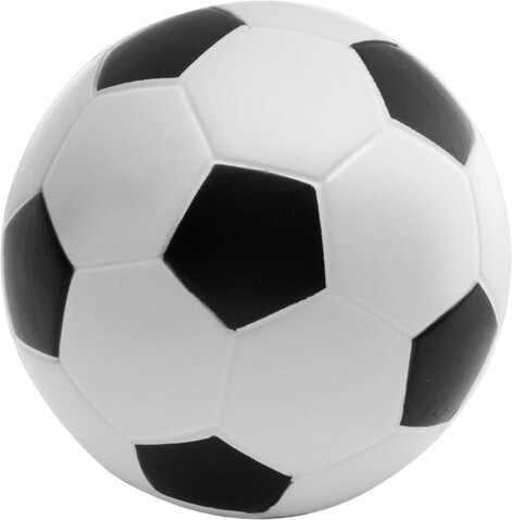 Stressfußball Elijah | Weicher Schaumstoff | 6,1 cm – Schwarz/weiß bedrucken, Art.-Nr. 040999999_8078