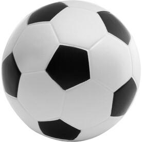 Stressfußball Elijah | Weicher Schaumstoff | 6,3 cm – Schwarz/weiß bedrucken, Art.-Nr. 040999999_8078