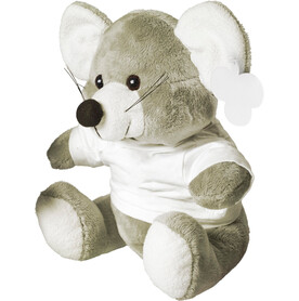 Plüsch-Maus Lia – Grau bedrucken, Art.-Nr. 003999999_8091 Plüsch-Maus Lia – Grau bedrucken, Art.-Nr. 003999999_8091