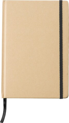 Notizbuch aus recyceltem Papier (A5) Gianni – Schwarz bedrucken, Art.-Nr. 001999999_818553