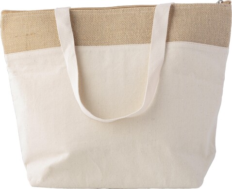 Kühltasche aus Jute Randy – Khaki bedrucken, Art.-Nr. 013999999_821004
