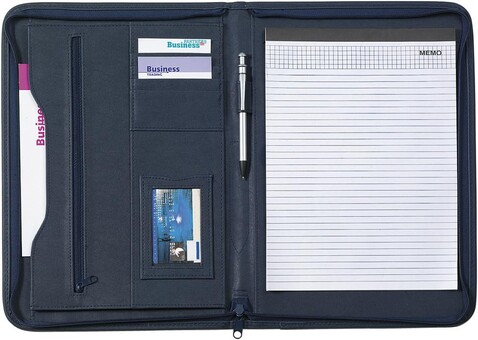 Konferenzmappe Katelyn | A4 – Schwarz bedrucken, Art.-Nr. 001999999_8212