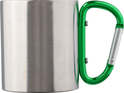 Doppelwandiger Kaffeebecher aus Edelstahl (185 ml) Nella – Grün bedrucken, Art.-Nr. 004999999_8245