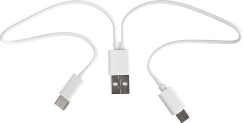USB Ladekabel-Set 4 in1 Jonas – Weiß bedrucken, Art.-Nr. 002999999_8290