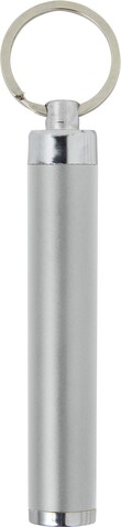 Schlüsselanhänger mit Taschenlampe Zola – Silber bedrucken, Art.-Nr. 032999999_8297 Schlüsselanhänger mit Taschenlampe Zola – Silber bedrucken, Art.-Nr. 032999999_8297