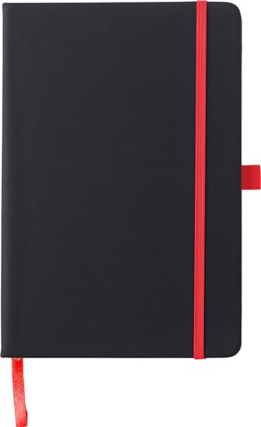 Notizbuch aus Kunststoff Charlene – Rot bedrucken, Art.-Nr. 008999999_8384