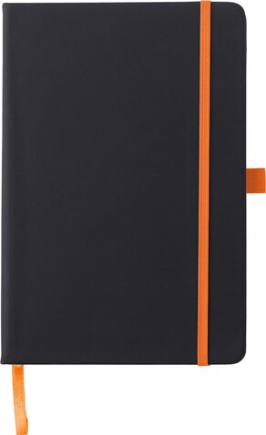 Notizbuch aus Kunststoff Charlene – Orange bedrucken, Art.-Nr. 007999999_8384