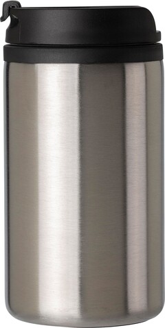 Isolierbecher (300 ml), auslaufsicher Gisela – Silber bedrucken, Art.-Nr. 032999999_8385