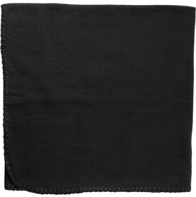 Plüschbär mit Fleecedecke Owen – Schwarz bedrucken, Art.-Nr. 001999999_840742