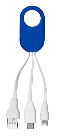 Ladekabel Pilar | 3-in-1 – Blau bedrucken, Art.-Nr. 005999999_8450 Ladekabel Pilar | 3-in-1 – Blau bedrucken, Art.-Nr. 005999999_8450