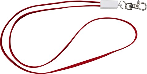 2-in-1 Schlüsselband aus TPE-Kunststoff Marguerite – Rot bedrucken, Art.-Nr. 008999999_8451 2-in-1 Schlüsselband aus TPE-Kunststoff Marguerite – Rot bedrucken, Art.-Nr. 008999999_8451