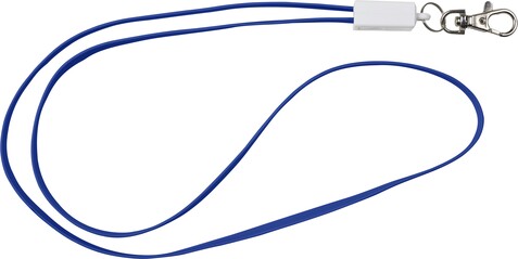 2-in-1 Schlüsselband aus TPE-Kunststoff Marguerite – Blau bedrucken, Art.-Nr. 005999999_8451