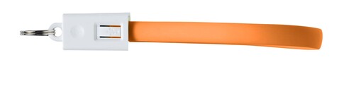 Ladekabel aus PVC mit Schlüsselbund Pierre – Orange bedrucken, Art.-Nr. 007999999_8527