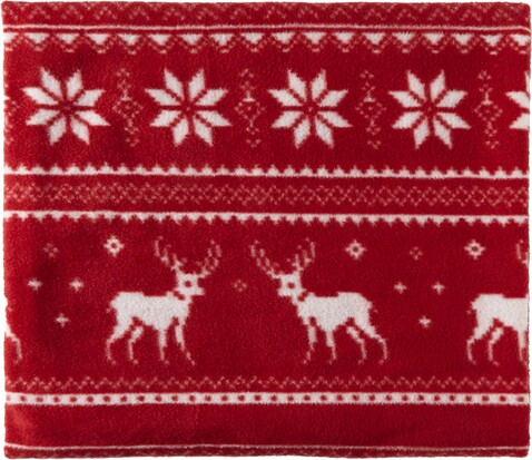 Fleecedecke Jane | Rentiermuster – Rot bedrucken, Art.-Nr. 008999999_8529