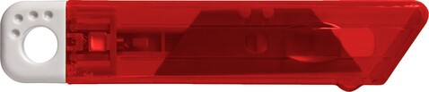 Cutter-Messer mit Federkernautomatik aus Kunststoff Griffin – Rot bedrucken, Art.-Nr. 008999999_8545