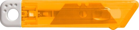 Cutter-Messer mit Federkernautomatik aus Kunststoff Griffin – Orange bedrucken, Art.-Nr. 007999999_8545