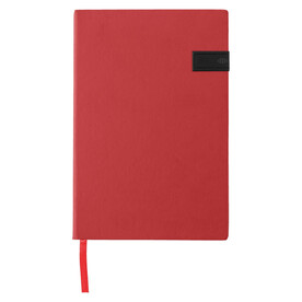 Notizbuch mit USB-Stick Lex | A5 | Liniert – Rot bedrucken, Art.-Nr. 008999040_8582