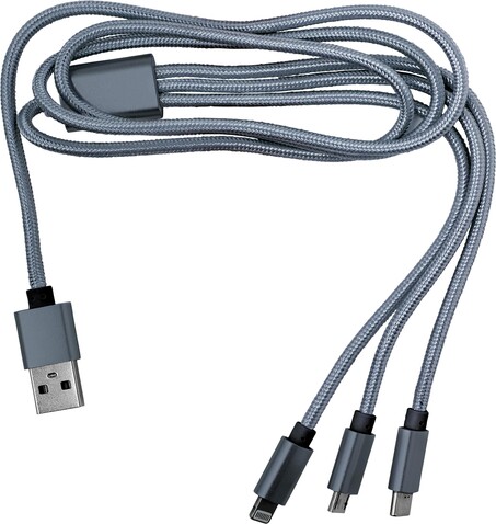 Ladekabel Felix | 4-in-1 – Silber bedrucken, Art.-Nr. 032999999_8597 Ladekabel Felix | 4-in-1 – Silber bedrucken, Art.-Nr. 032999999_8597