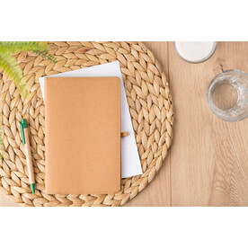 Notizbuch aus gewaschenem Kraftpapier Johanna – Braun bedrucken, Art.-Nr. 011999999_864384 Notizbuch aus gewaschenem Kraftpapier Johanna – Braun bedrucken, Art.-Nr. 011999999_864384