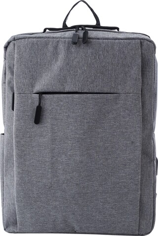 Polyester (600D) Rucksack Carlito – Grau bedrucken, Art.-Nr. 003999999_864735