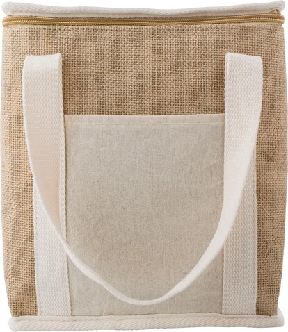 Jute-Kühltasche Raveena – Braun bedrucken, Art.-Nr. 011999999_866479