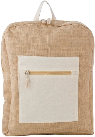 Jute-Rucksack Edison – Braun bedrucken, Art.-Nr. 011999999_866520
