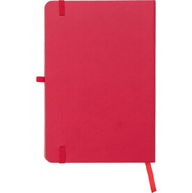 Notizbuch Dorita aus PU und Bambus – Rot bedrucken, Art.-Nr. 008999999_866554