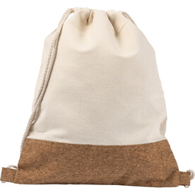 Rucksack Tianna | Baumwolle 250 g/m² | Kork | 1,2 l – Khaki bedrucken, Art.-Nr. 013999999_8712