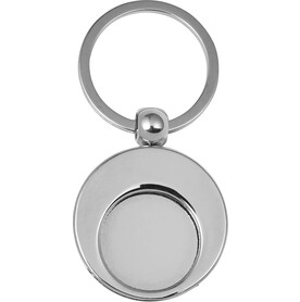 Schlüsselanhänger aus Metall mit Einkaufswagenchip Christie – Silber bedrucken, Art.-Nr. 032999999_8744 Schlüsselanhänger aus Metall mit Einkaufswagenchip Christie – Silber bedrucken, Art.-Nr. 032999999_8744