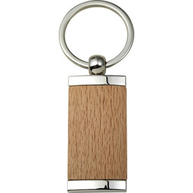 Schlüsselanhänger Jennie | Holz – Braun bedrucken, Art.-Nr. 011999999_8771