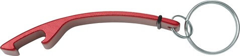 Kapselheber aus Aluminium mit Schlüsselring Amani – Rot bedrucken, Art.-Nr. 008999999_8799