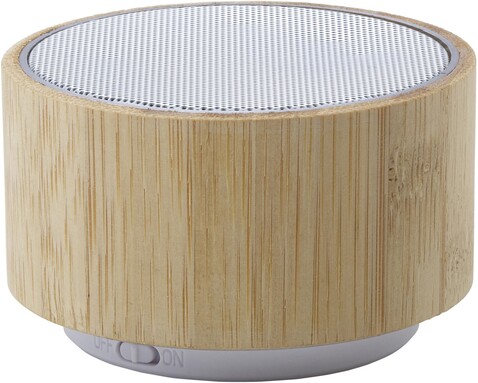 Lautsprecher Sharon | Bambusgehäuse | Drahtlos – Braun bedrucken, Art.-Nr. 011999999_8918
