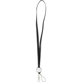 2-in-1 Lanyard aus Kunststoff Romario – Schwarz bedrucken, Art.-Nr. 001999999_8987 2-in-1 Lanyard aus Kunststoff Romario – Schwarz bedrucken, Art.-Nr. 001999999_8987