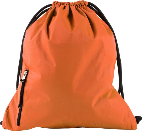 Turnbeutel aus Pongee Elise – Orange bedrucken, Art.-Nr. 007999999_9003