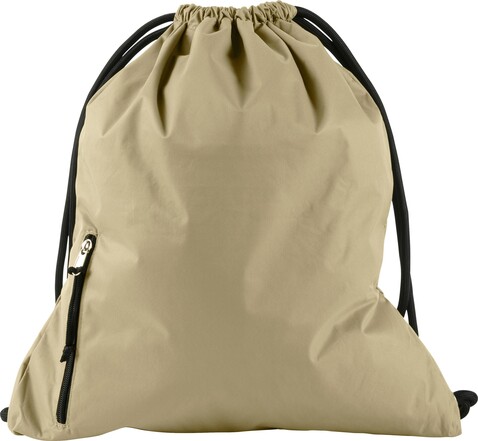 Turnbeutel aus Pongee Elise – Khaki bedrucken, Art.-Nr. 013999999_9003