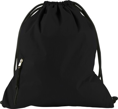 Turnbeutel aus Pongee Elise – Schwarz bedrucken, Art.-Nr. 001999999_9003