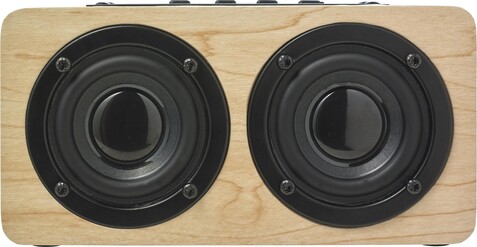 Wireless Lautsprecher aus Holz Adrienne – Braun bedrucken, Art.-Nr. 011999999_9007