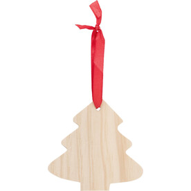 Weihnachtsbaumanhänger aus Holz Imani – Braun bedrucken, Art.-Nr. 011999999_9049