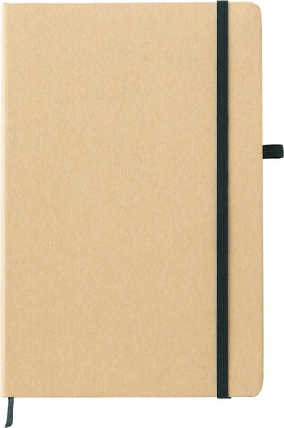 Notizbuch aus Papier Cora – Schwarz bedrucken, Art.-Nr. 001999999_9144