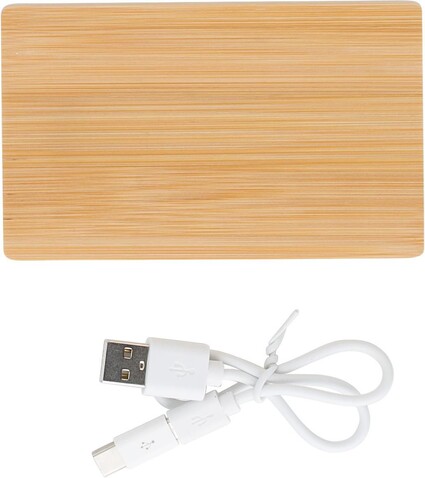 Powerbank aus Bambus Ruby – Braun bedrucken, Art.-Nr. 011999999_9147
