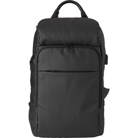 Rucksack aus Kunststoff Rishi – Schwarz bedrucken, Art.-Nr. 001999999_9154