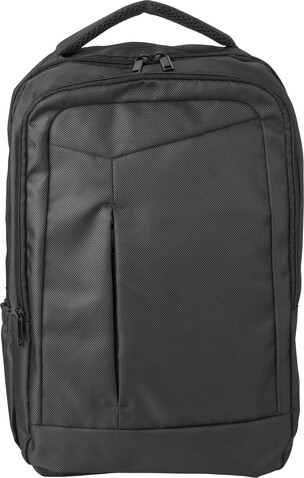 Rucksack aus Polyester Cassandre – Schwarz bedrucken, Art.-Nr. 001999999_9166