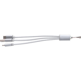 USB-Aufladekabel aus Aluminium Alvin – Silber bedrucken, Art.-Nr. 032999999_9215 USB-Aufladekabel aus Aluminium Alvin – Silber bedrucken, Art.-Nr. 032999999_9215