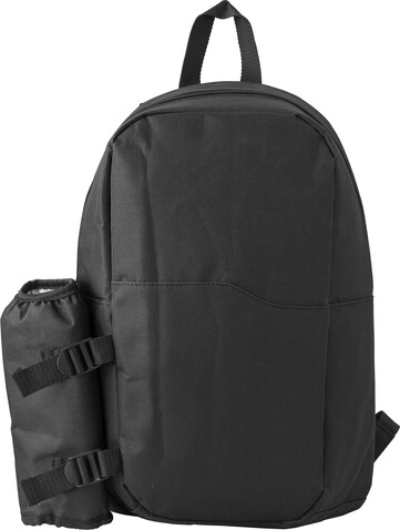 Kühlrucksack aus Polyester Clinton – Schwarz bedrucken, Art.-Nr. 001999999_9266